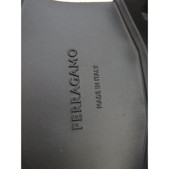 NIB FERRAGAMO FLASH BLACK LEATHER LOGO PLATFORM PULL CHELSEA ANKLE BOOTS 13 M - Picture 12 of 14